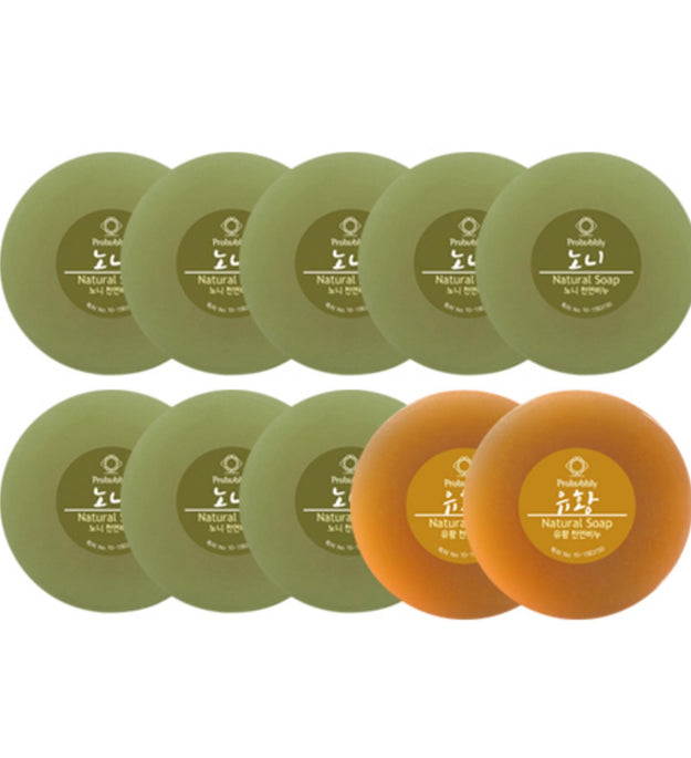 Probubbly Noni Soap 8p + Sulfur Soap 2p Set