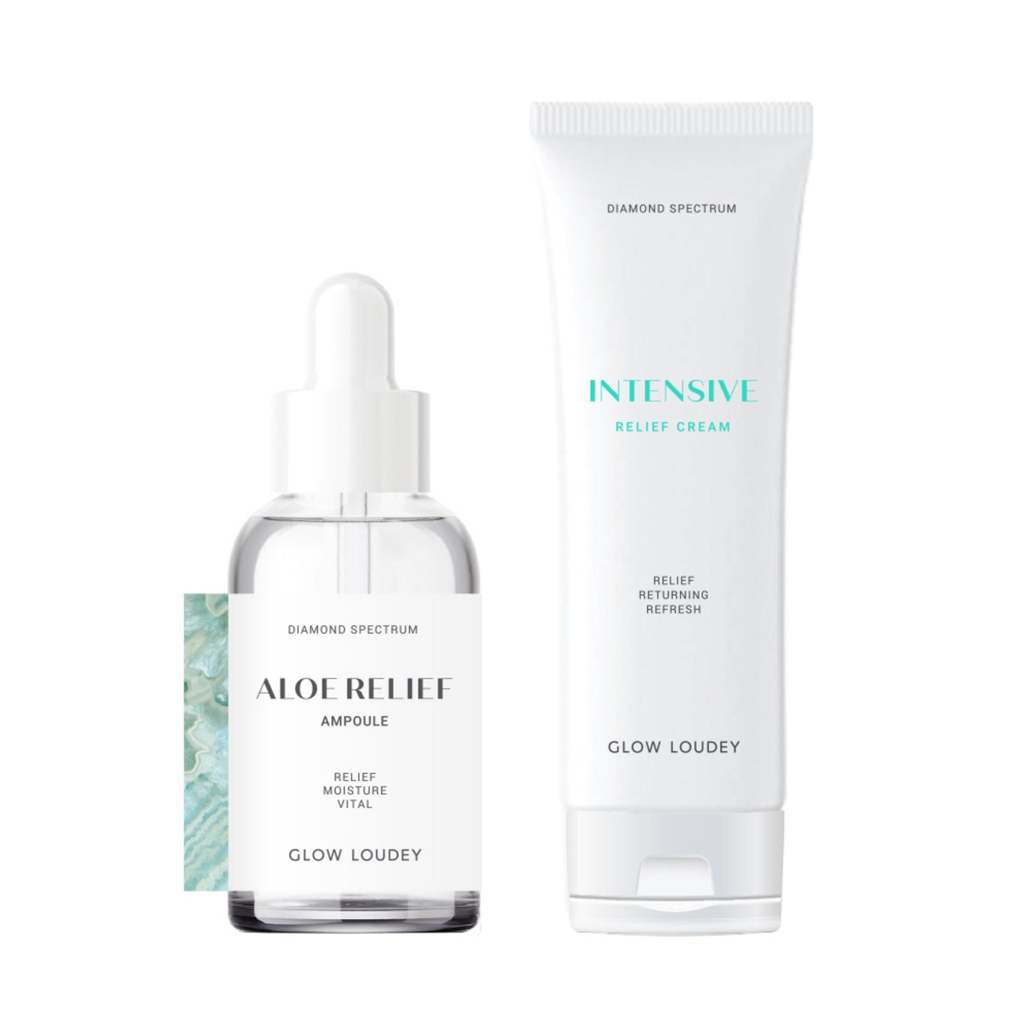 Ampola Glow Loudy Aloe Relief + Creme de Alívio Intensivo