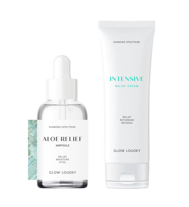 Glow Loudy Aloe Relief Ampoule + Intensive Relief Cream
