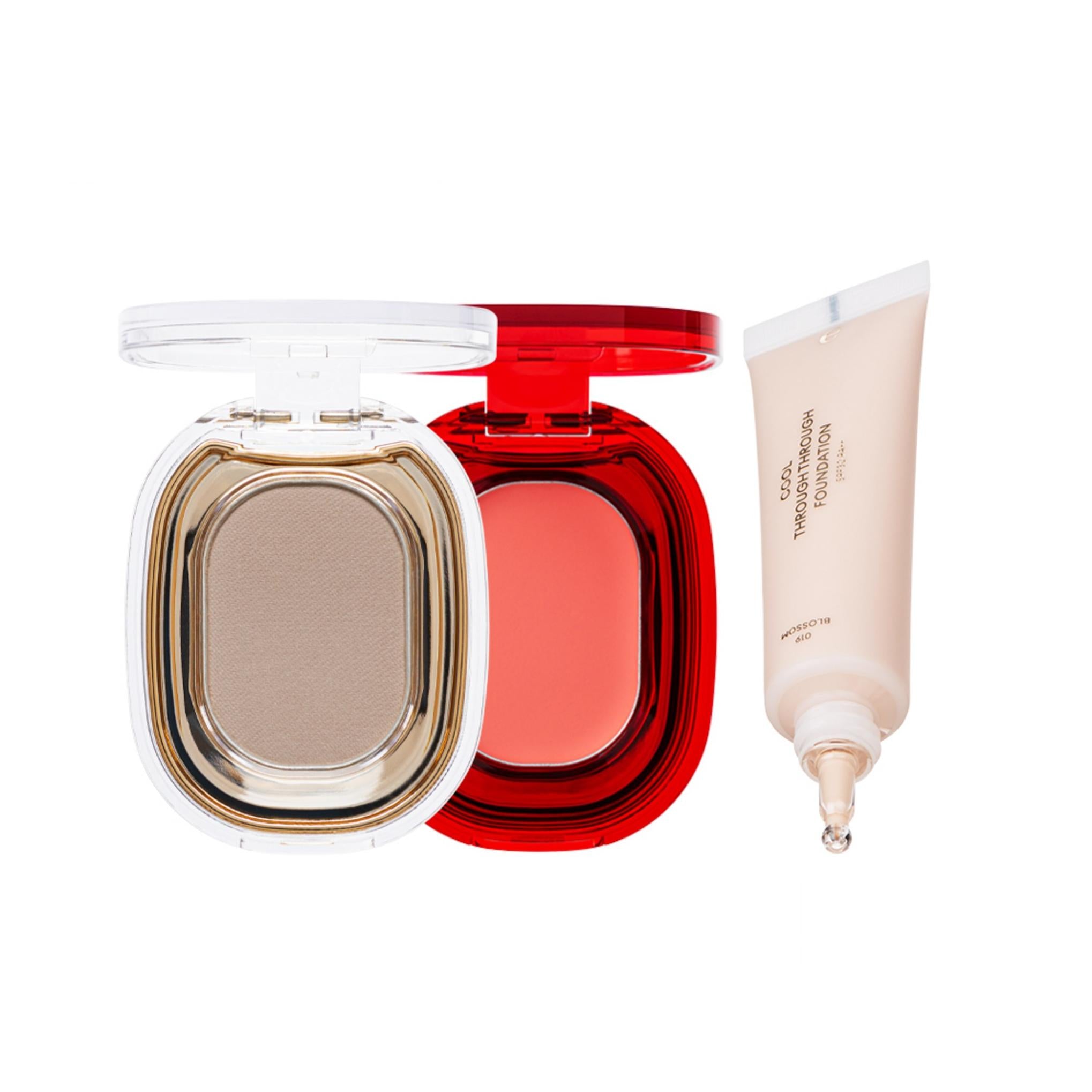 Airlips 817 Apricot Cheese + Cool Through Foundation 019 Blossom + Step Basic 243 Macaron Grey