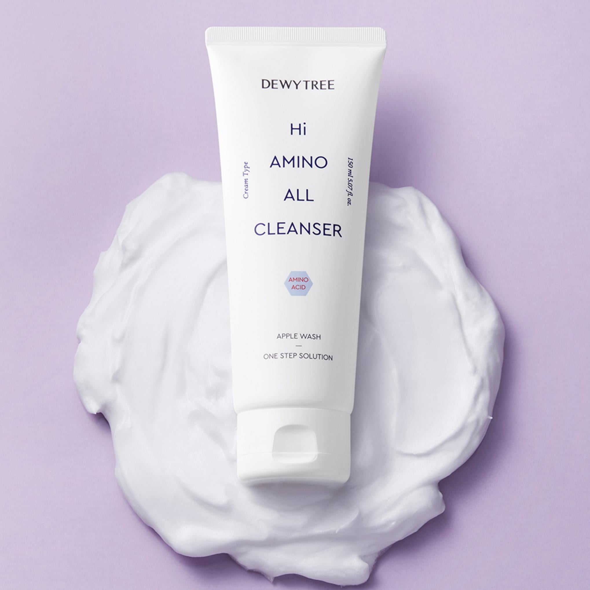 Dewytree Aqua Collagen Peptide EX Multi Cream 80ml x 2p + High Amino All Cleanser 150ml Set