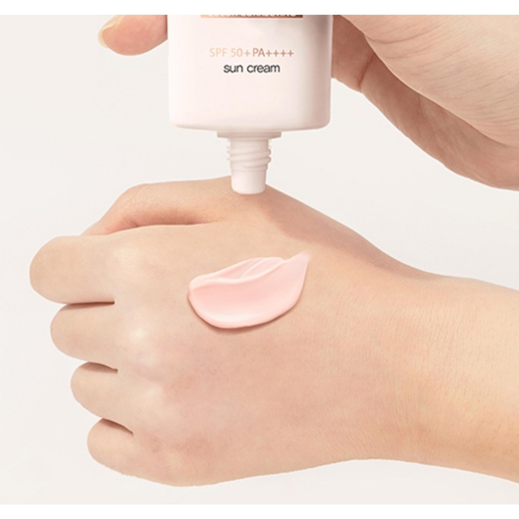 Crème Solaire Tonifiante Hydratante Dalba SPF 50+ PA++++ 50ml x 2p + Gel Nettoyant Faiblement Acide 15ml Ensemble