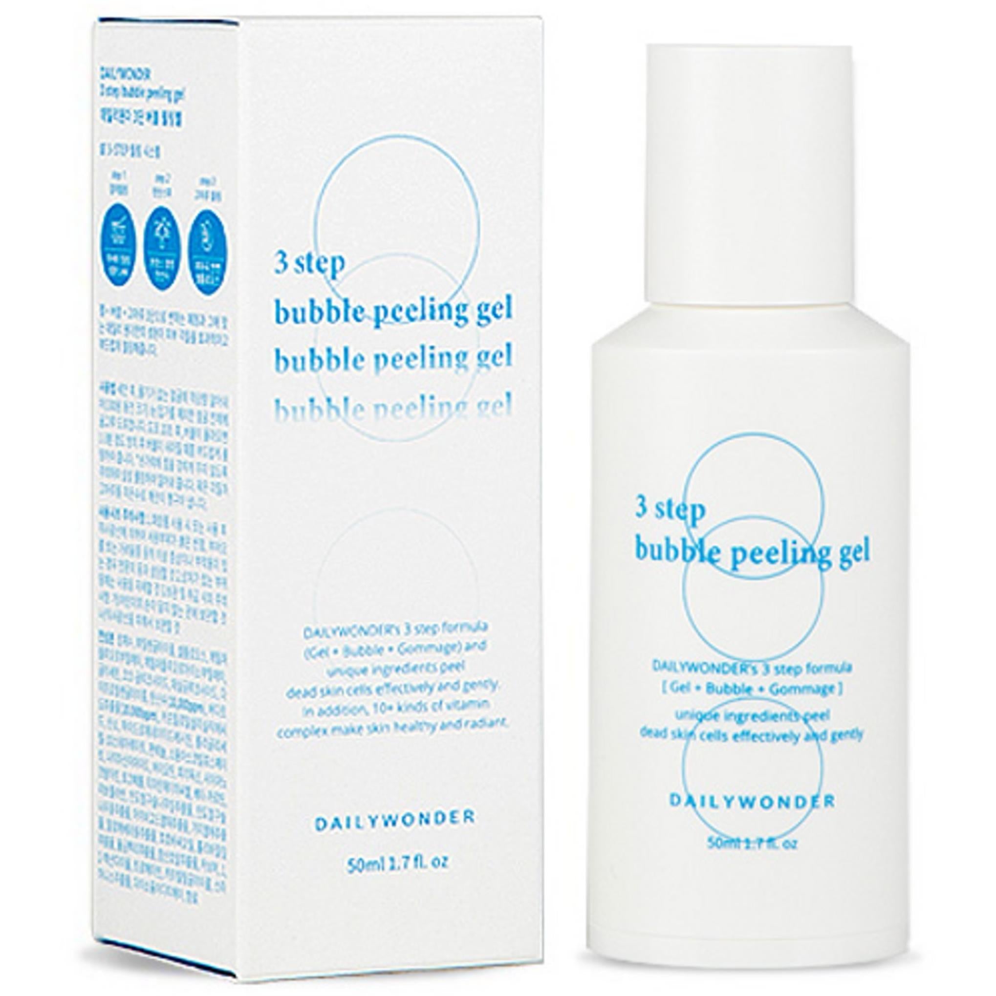 Gel exfoliante Daily Wonder Facial Exfoliation de 3 pasos Bubble Gommage