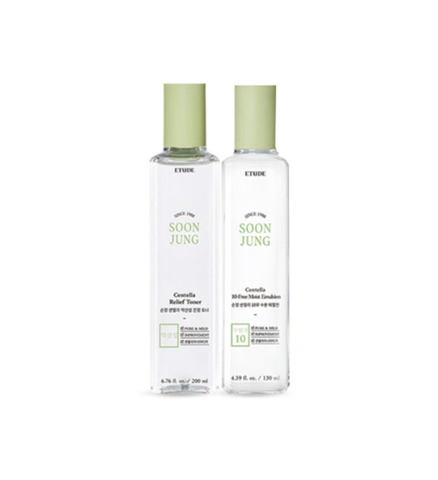 Etude Soonjung Centella Toner 200ml + 15ml + Emulsion 130ml + 15ml + Cica Balm 10ml