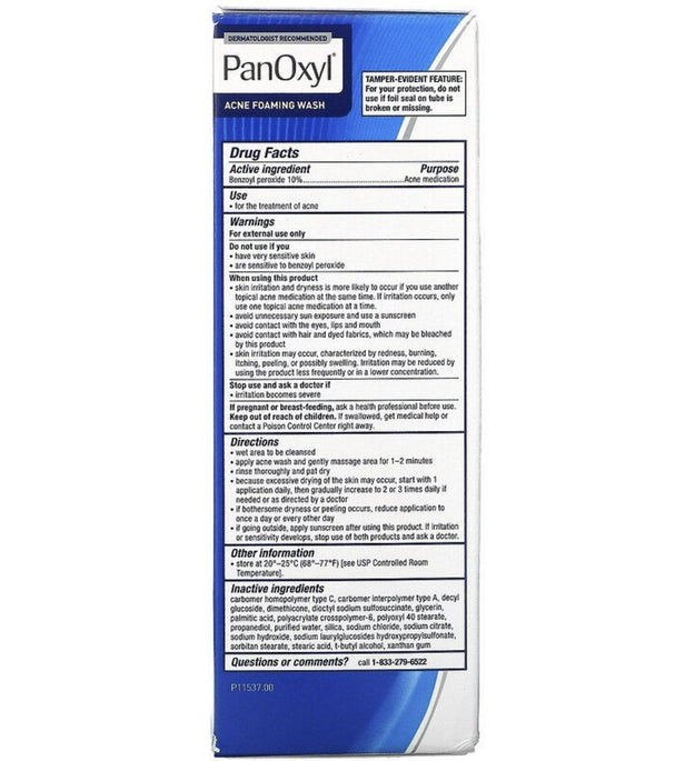 Panoxil Acne Foaming Wash Maximum Strength