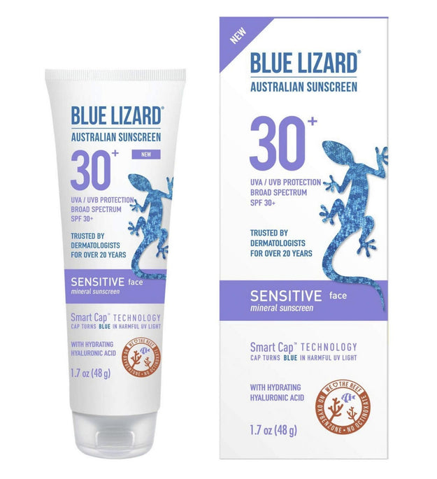 Crème solaire australienne visage sensible SPF30+ Blue Lizard