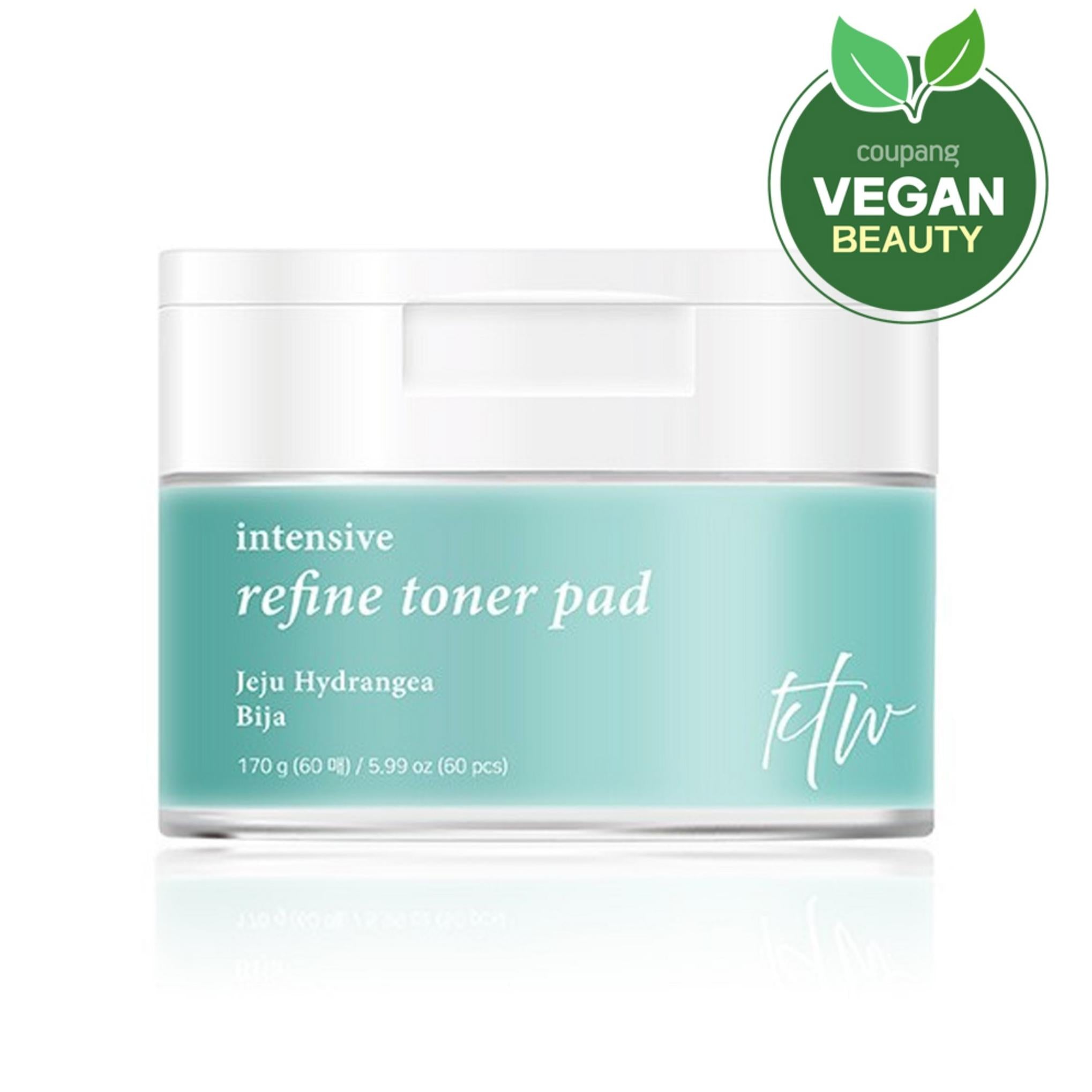 KT W Intensive Eoseongcho Toner Pads Vegani in Cotone a Debole Acidità 60 Fogli