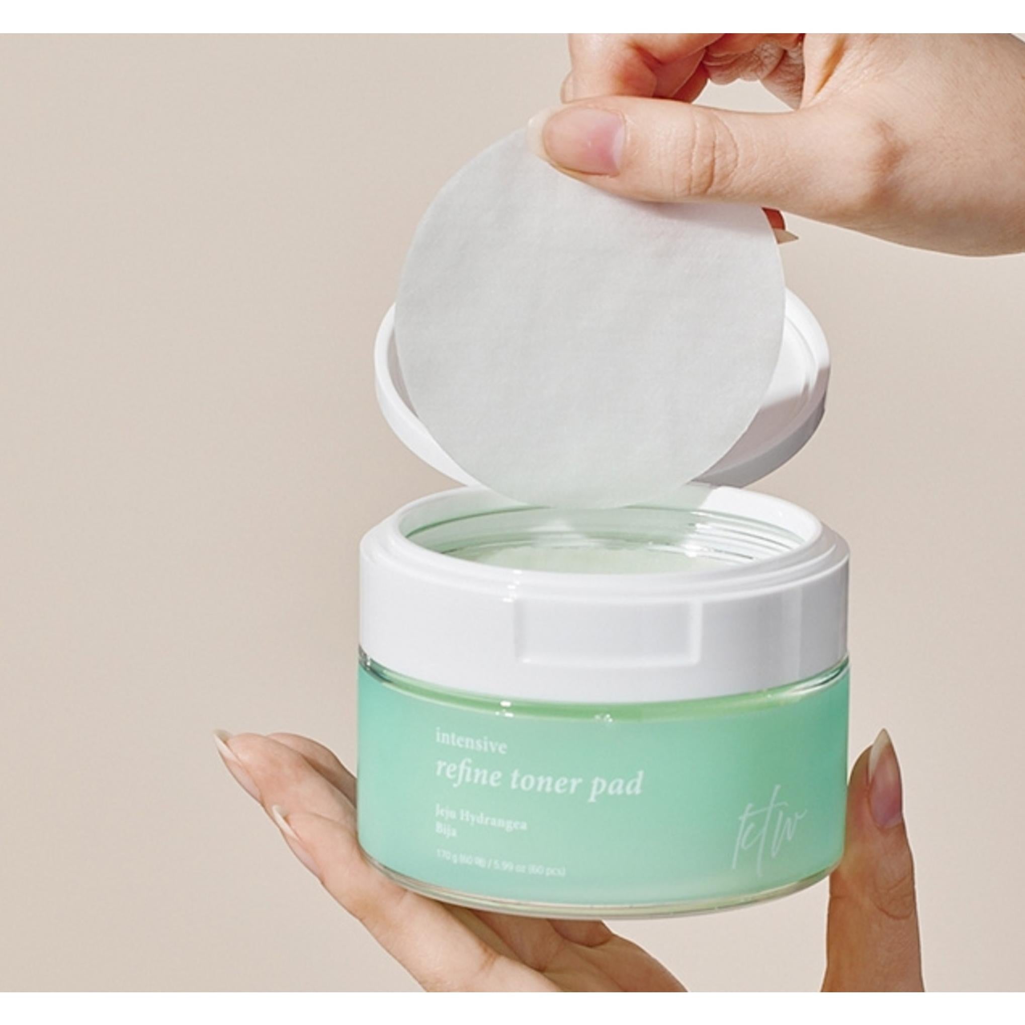 KT W Intensive Eoseongcho Toner Pads Vegani in Cotone a Debole Acidità 60 Fogli