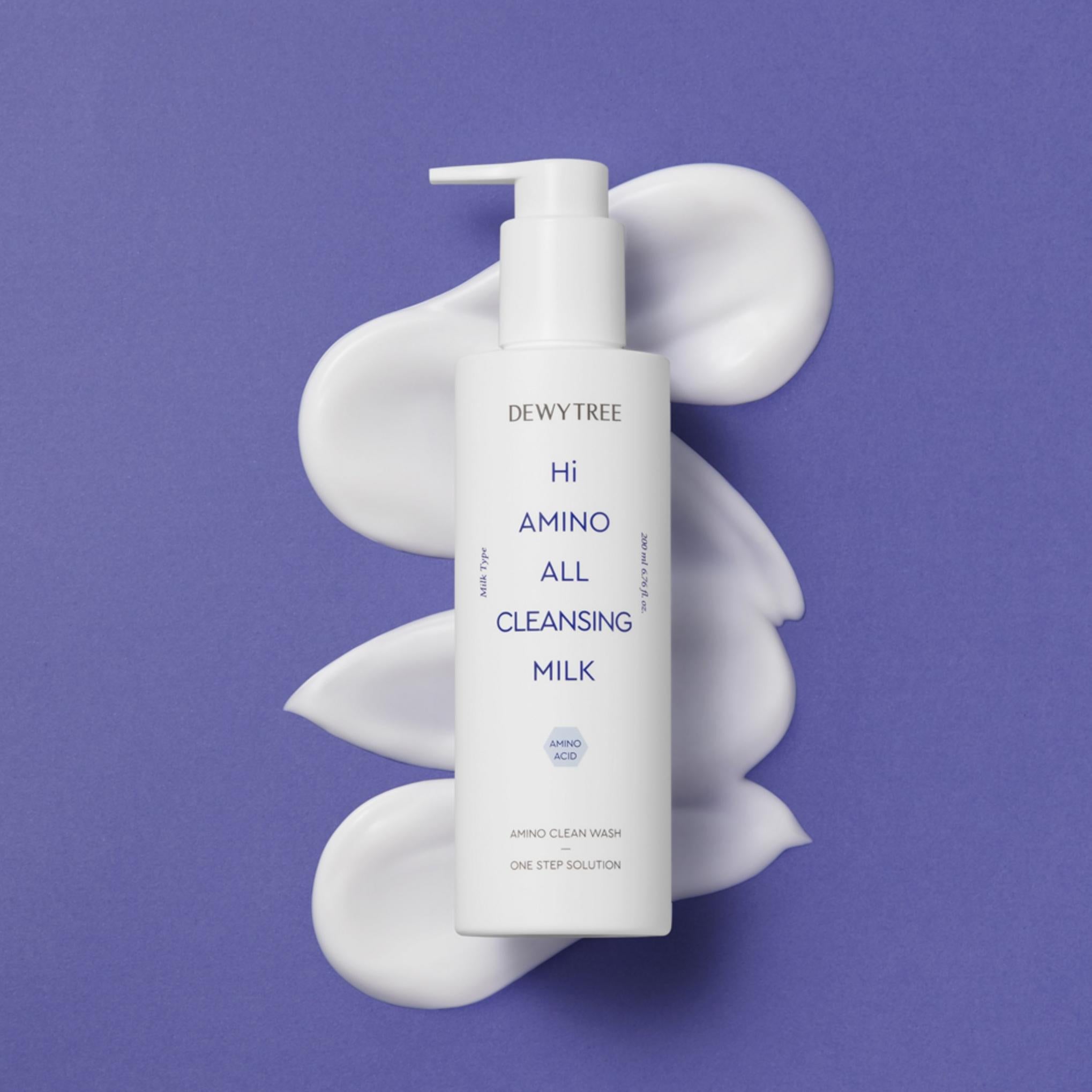 Dewy Tree High Amino All Cleansing Milk 200ml + Cleansing Foam 150ml Set