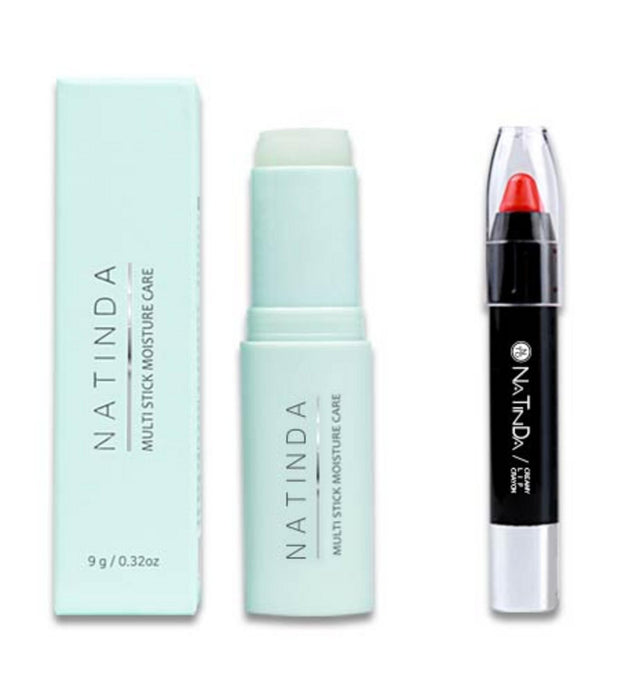 Natinda Multi-Stick Moisture Care 9g + Natinda Creamy Lip Crayon 3g Set