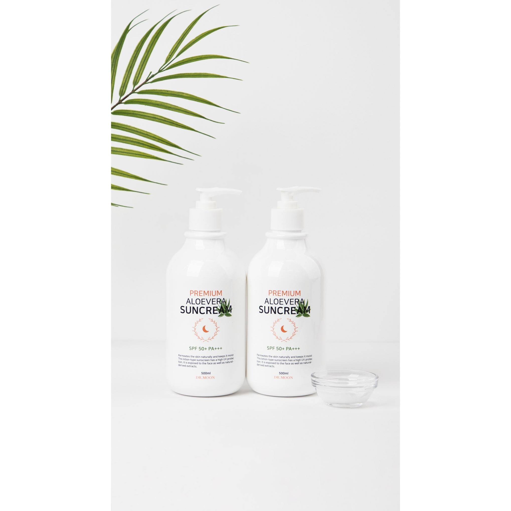 Dr. Moon Premium Солнцезащитный крем большой емкости с алоэ вера SPF50+ PA+++