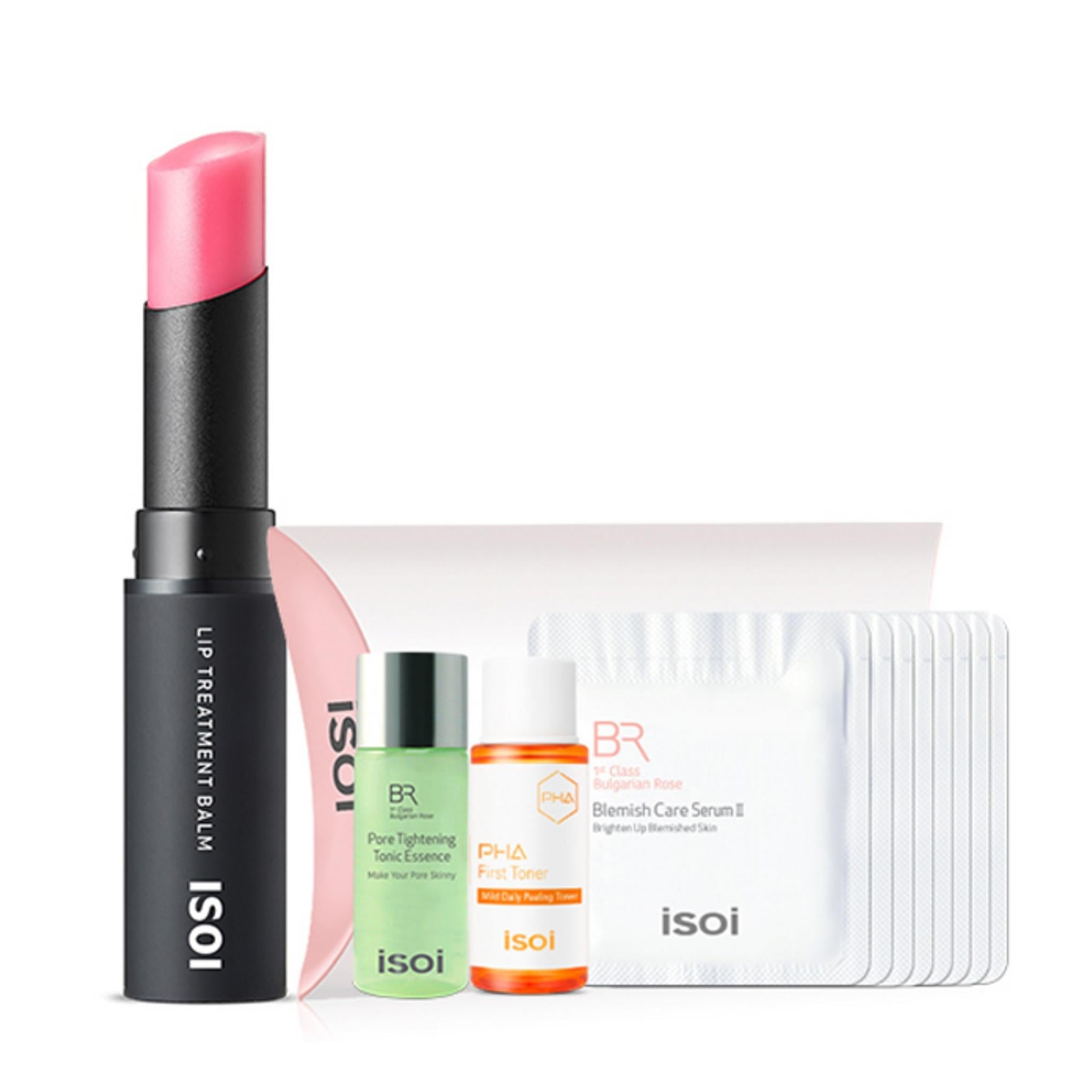 isoi Balsamo Trattamento Labbra alla Rosa Bulgara + 6 Kit Prova