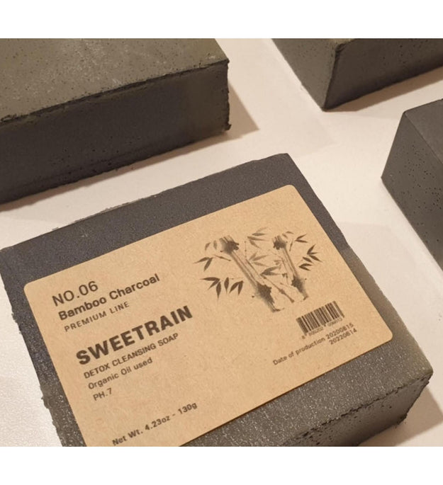 Sweet Rain Bamboo Charcoal Pore Dead Skin Face Washing Soap 130g 2p + bubble net