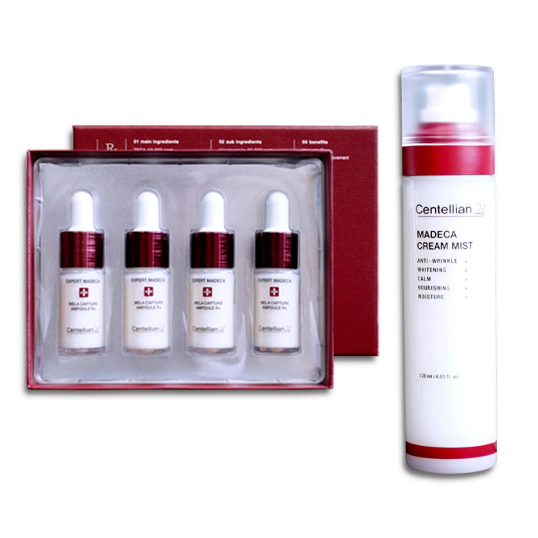 Centellian24 Expert Madeca Mela Capture Ampolla Rx 4p + Madeca Crema Nebbia 120ml Set