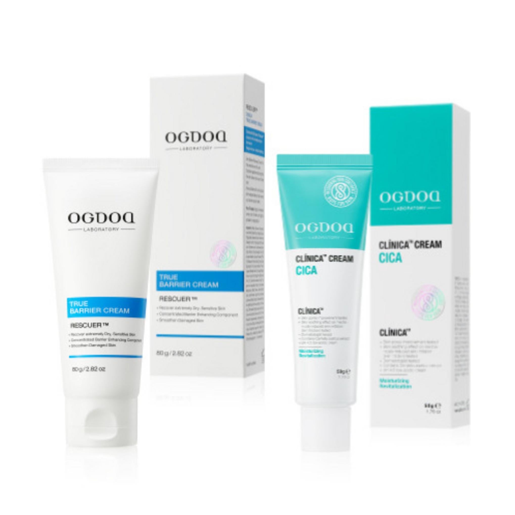 Set crema ipoallergenica subacida lenitiva per la pelle, miglioramento dei pori, alta idratazione, calma le irritazioni Ogdoa