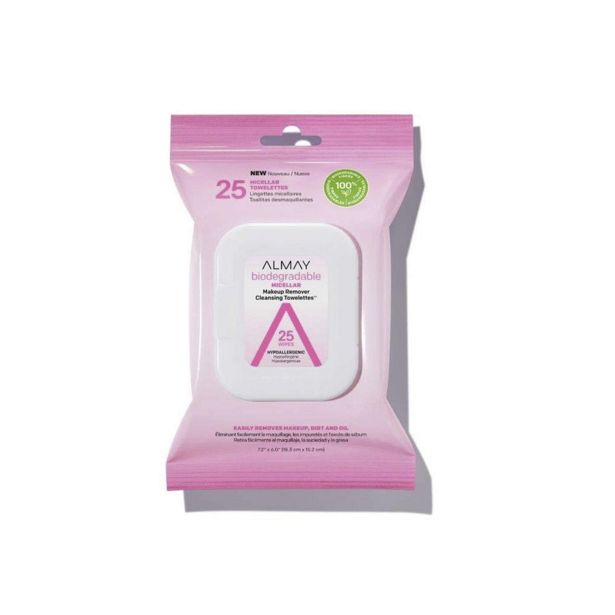 Almay Lenço de Limpeza Micelar Biodegradável para Remover Maquilhagem