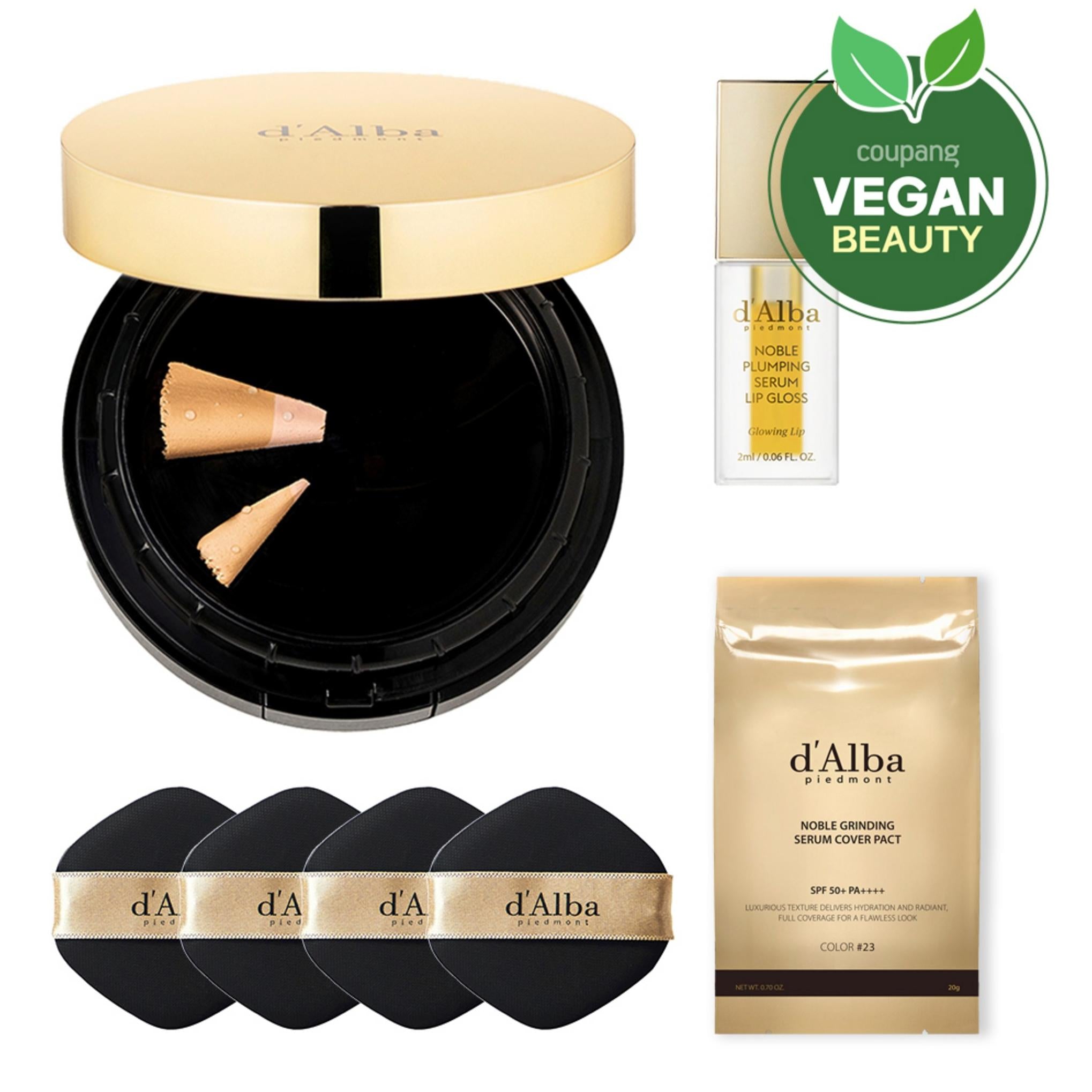 مجموعة تغطية مصل طحن نوبل من دالبا 20 جم + عبوة إعادة تعبئة 20 جم + نفخة 4 ع + مجموعة ملمع شفاه ممتلئ 2 مل