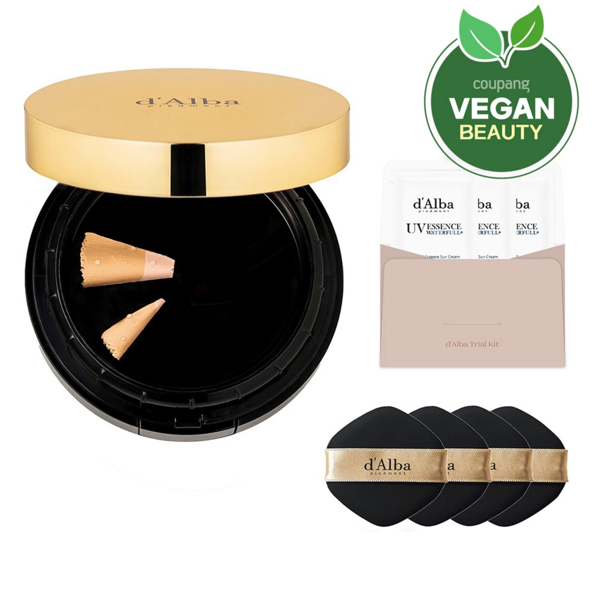 Dalba Noble Grinding Serum Cover Pact 20g + Puff 4p + Essence Crème Solaire 3ml x 3p Set