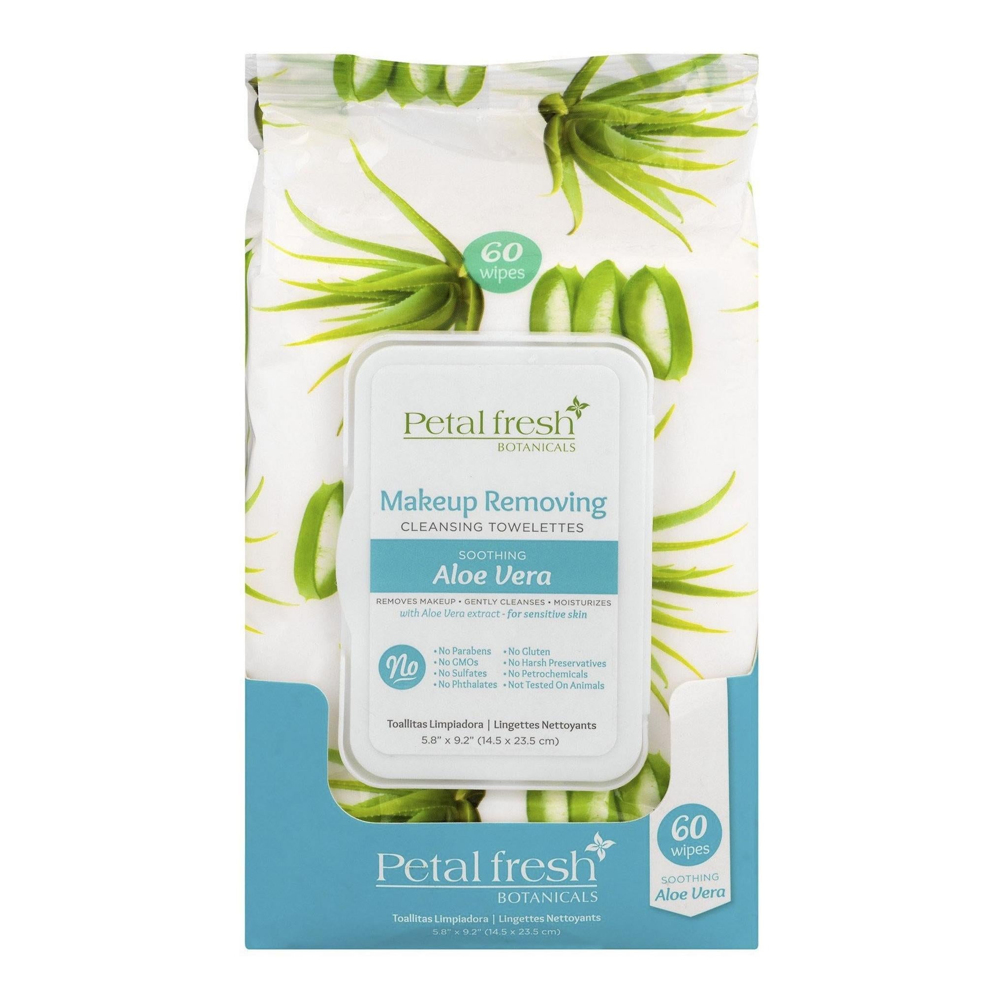 Petal Fresh Makeup Removing Cleansing Towelette Soothing Aloe Vera