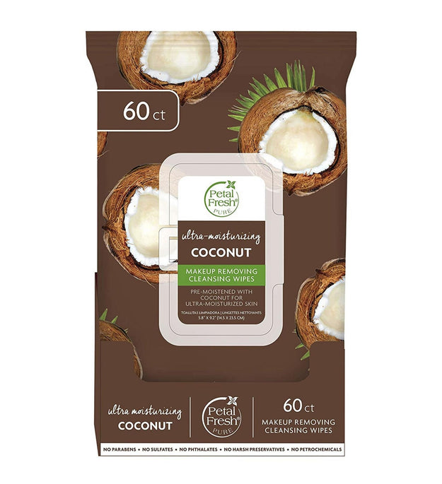 Petalfresh Makeup Removing Cleansing Wipes Ultra-Moisturizing Coconut