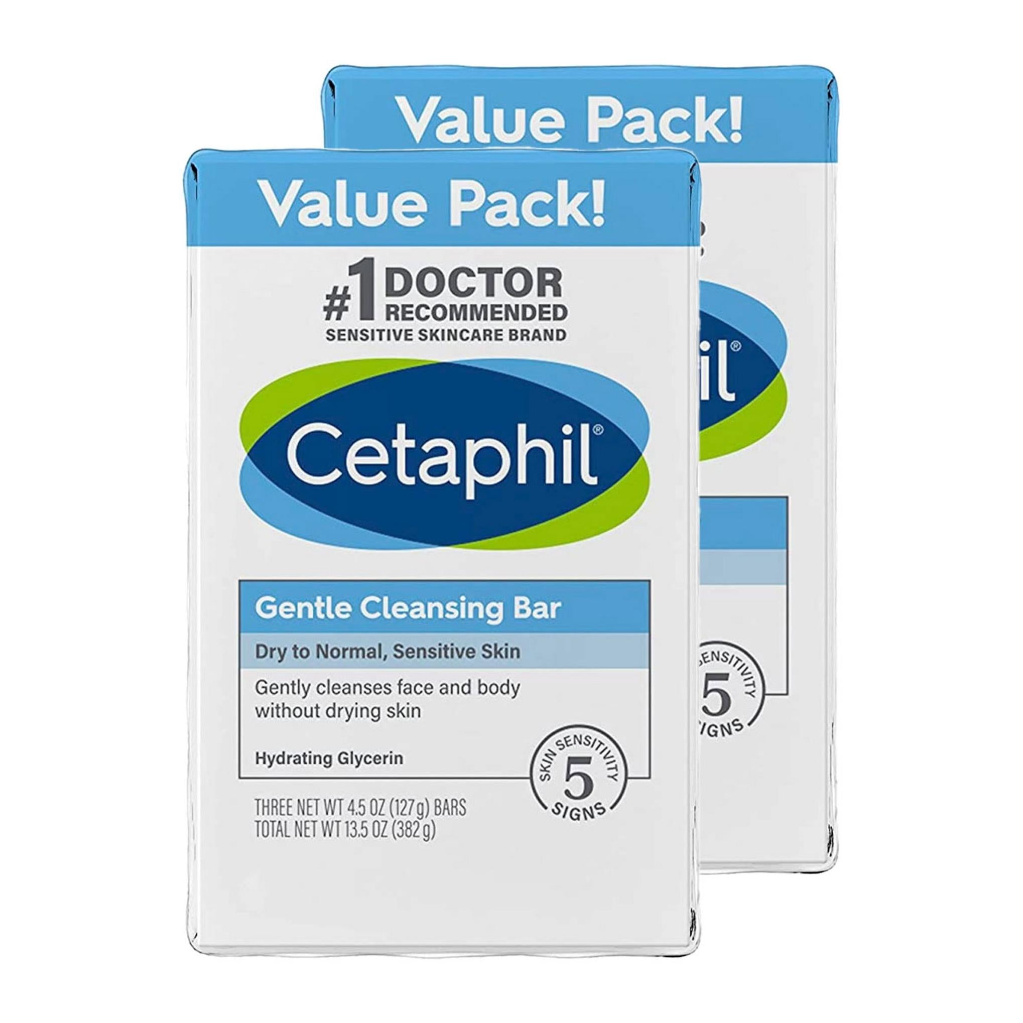 Мягкое очищающее мыло Cetaphil 3 шт.