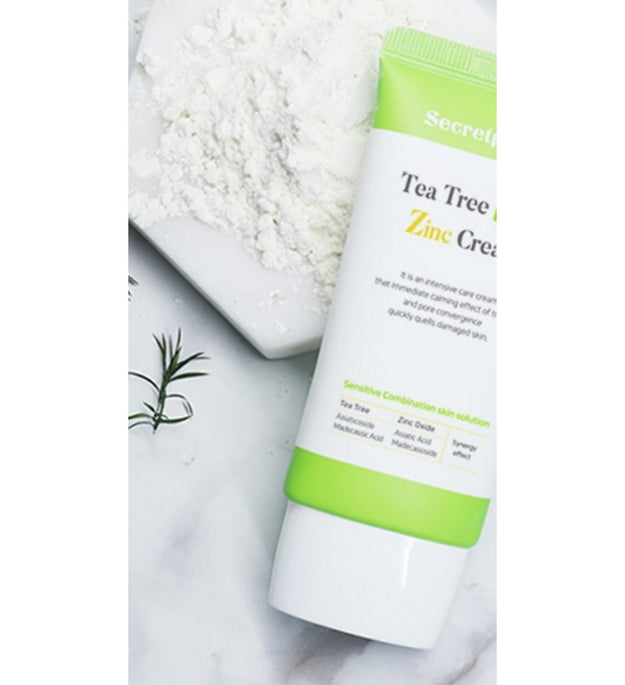 Secret Plant Tea Tree Cica Zinc Calming Day Cream for Sensitive Skin