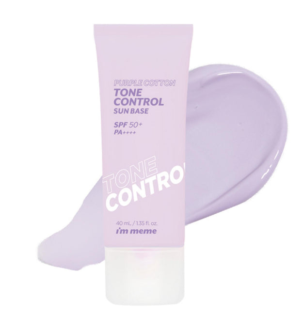 I'M MEME Base solare per il controllo del tono del cotone viola SPF50+ PA++++