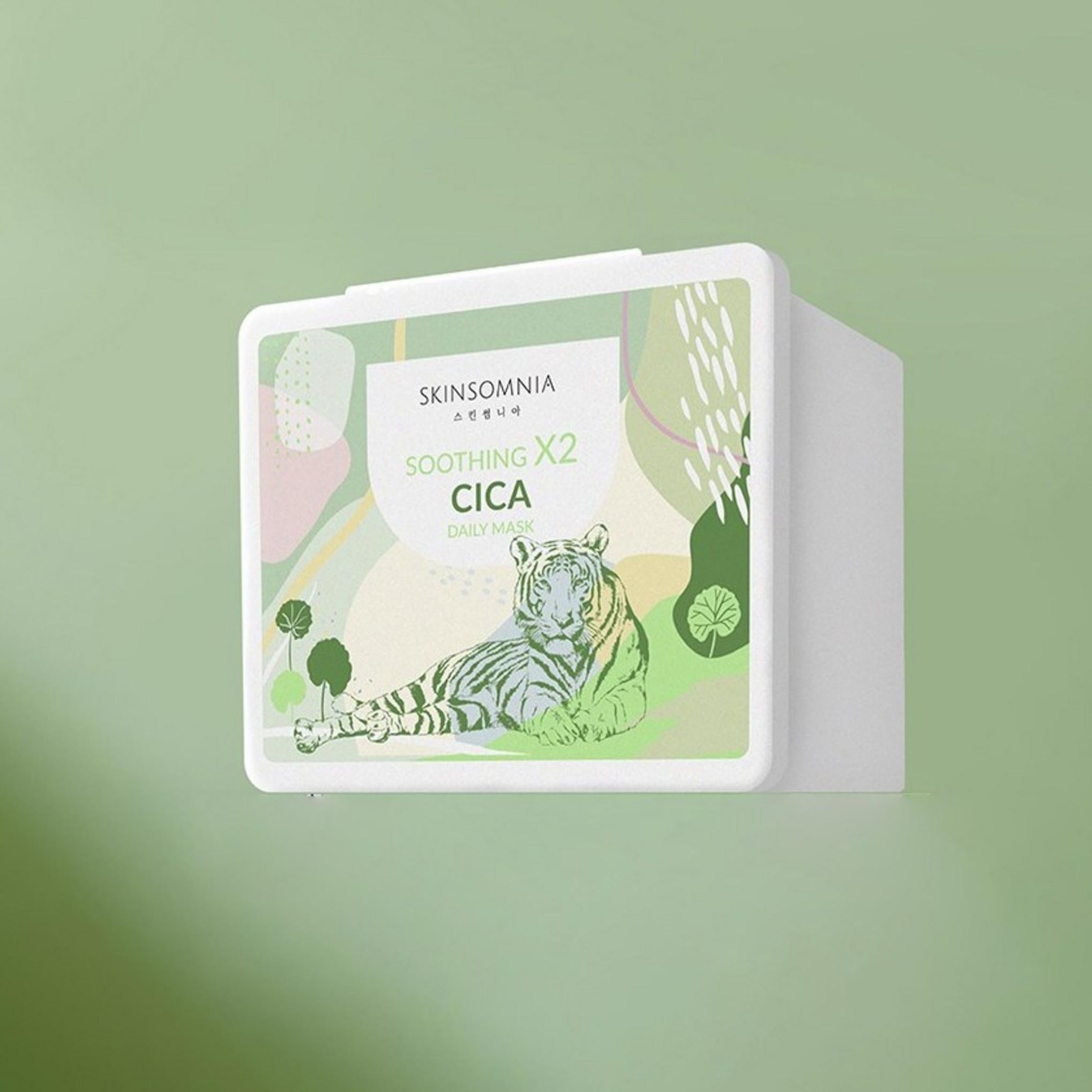 Pack de mascarilla diaria calmante X2 Cica de SkinSomnia