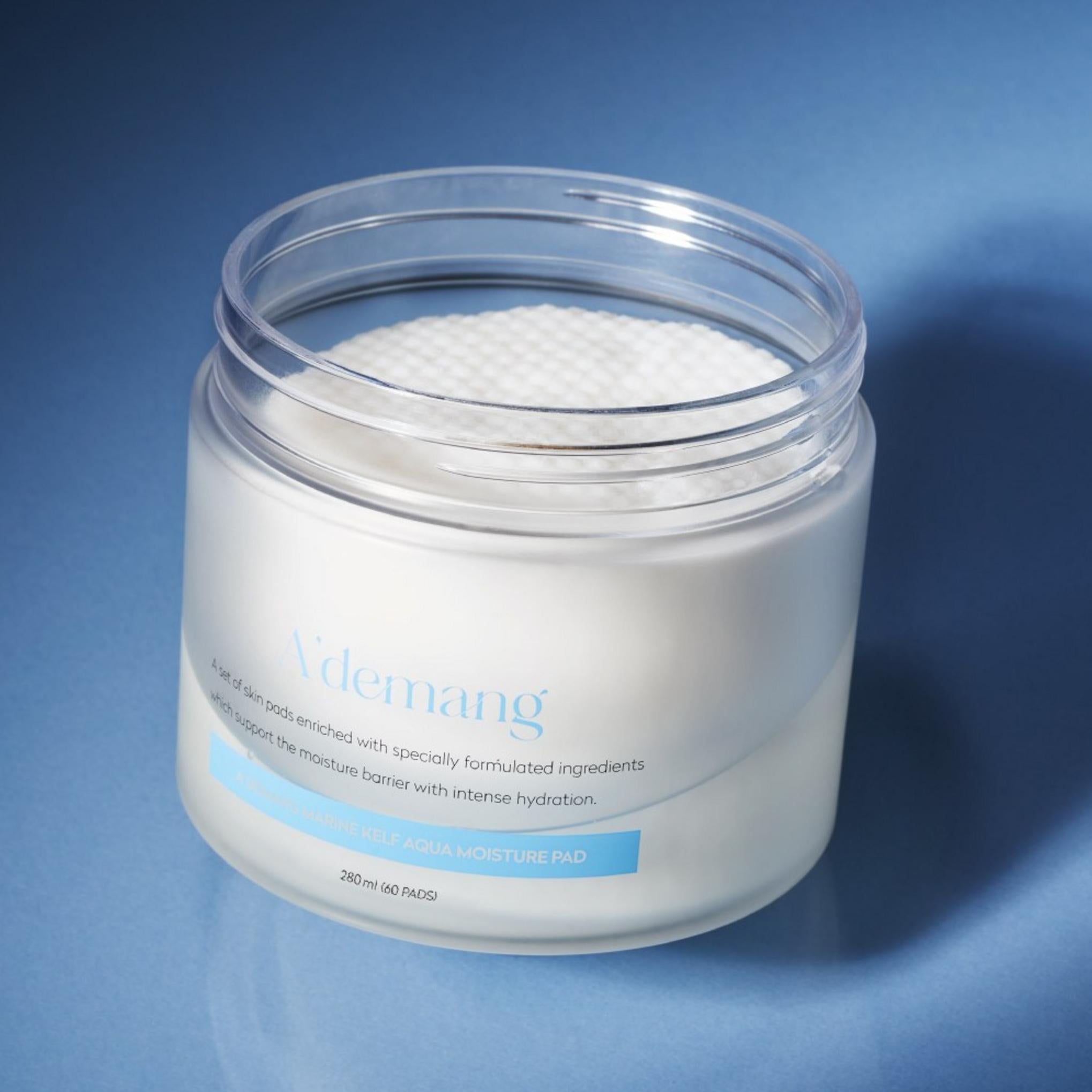 وسادات تونر مرطبة من عشب البحر من أدمان، 60 ورقة