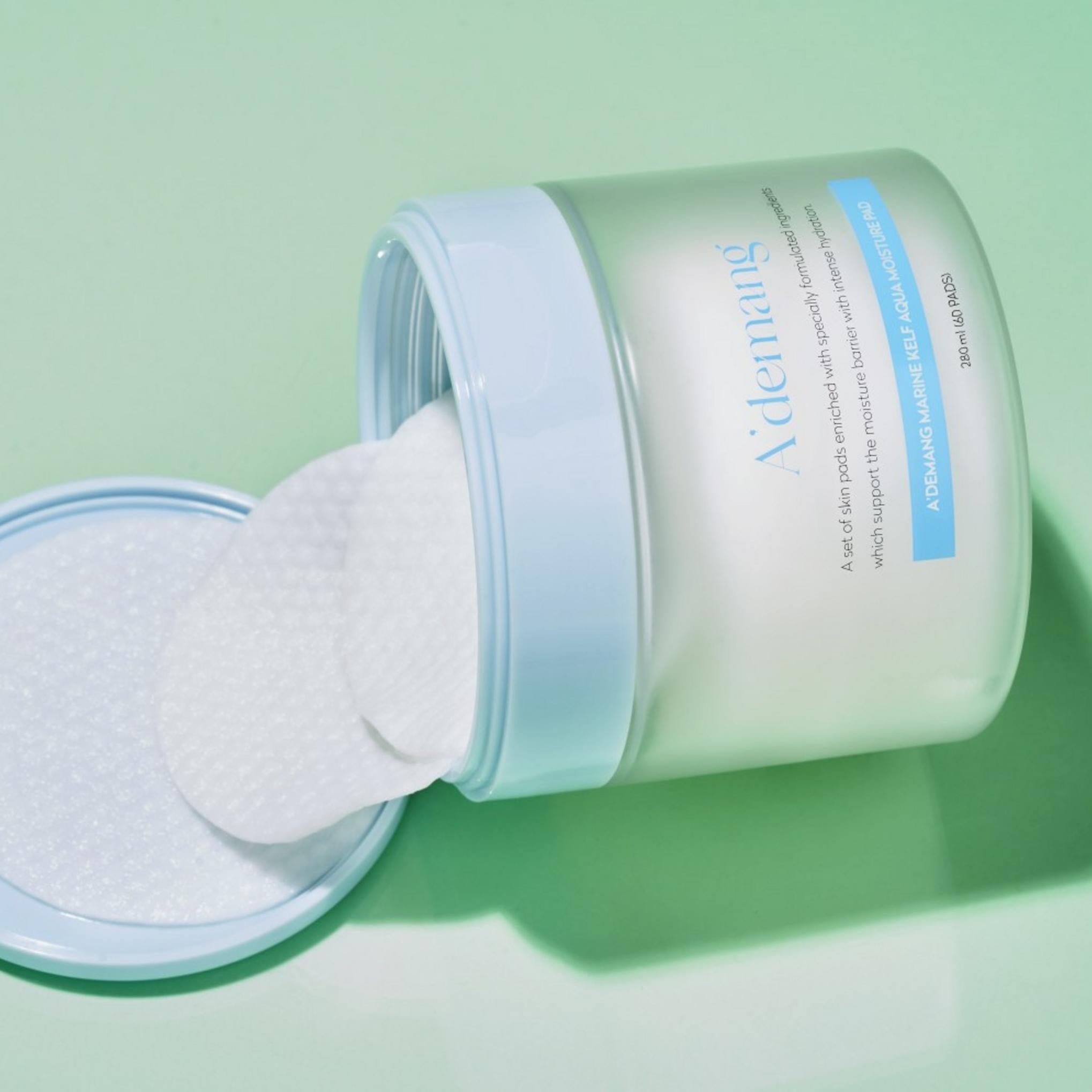 وسادات تونر مرطبة من عشب البحر من أدمان، 60 ورقة