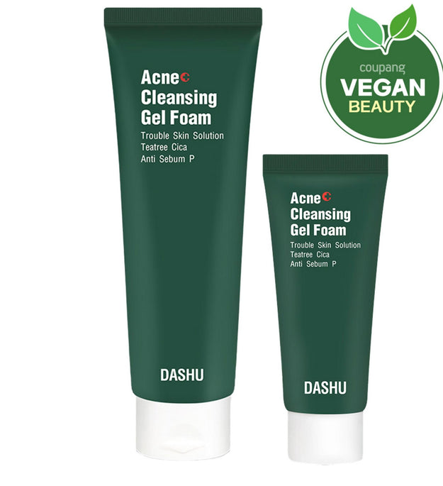 Dashu Acne Tea Tree Trouble Gel Detergente Schiuma 120ml + 30ml Set