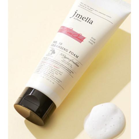 Espuma limpiadora de gamuza rosa exclusiva de J Mela en Francia