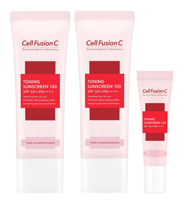 Cell Fusion C Protector Solar Tonificante 100 SPF50+ PA++++ 45ml + 45ml + 10ml Set