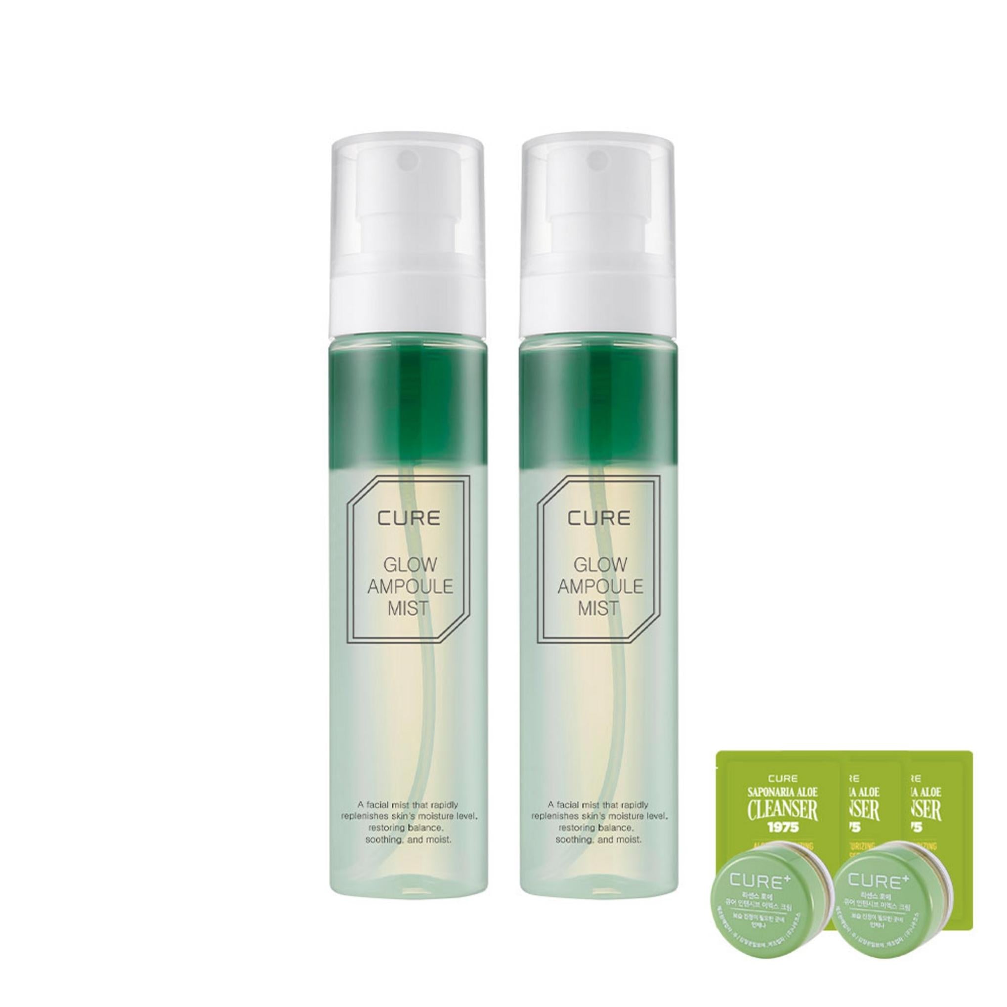 Kim Jung Moon Aloe Cure Glow Ampul Mist 100ml x 2p + Deneyim Kiti