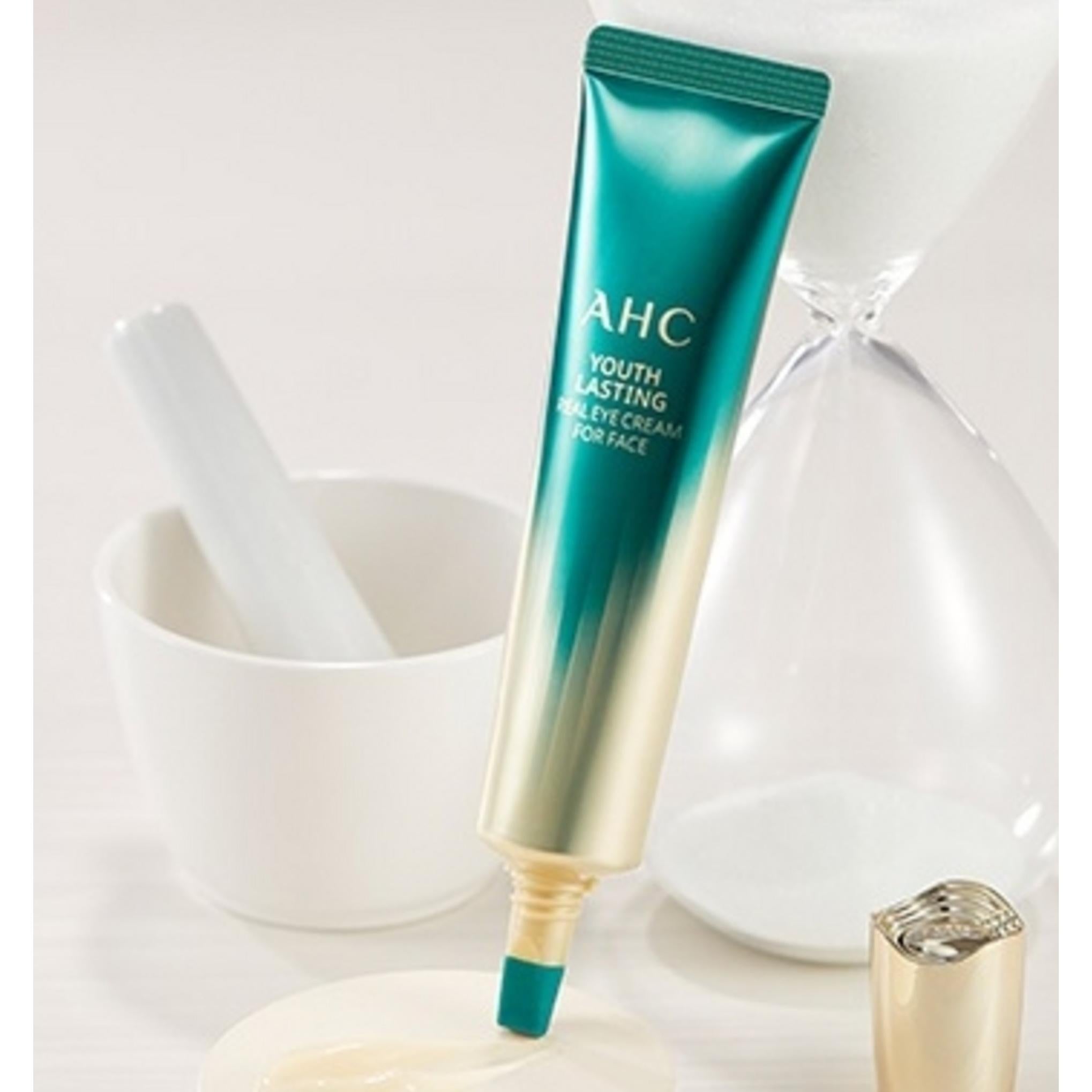 AHC Youth Lasting Real Eye Cream For Face Daily Synergie Set + Sac à provisions