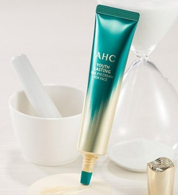 AHC Youth Lasting Real Eye Cream For Face Daily Synergy Set + Shopping Bag