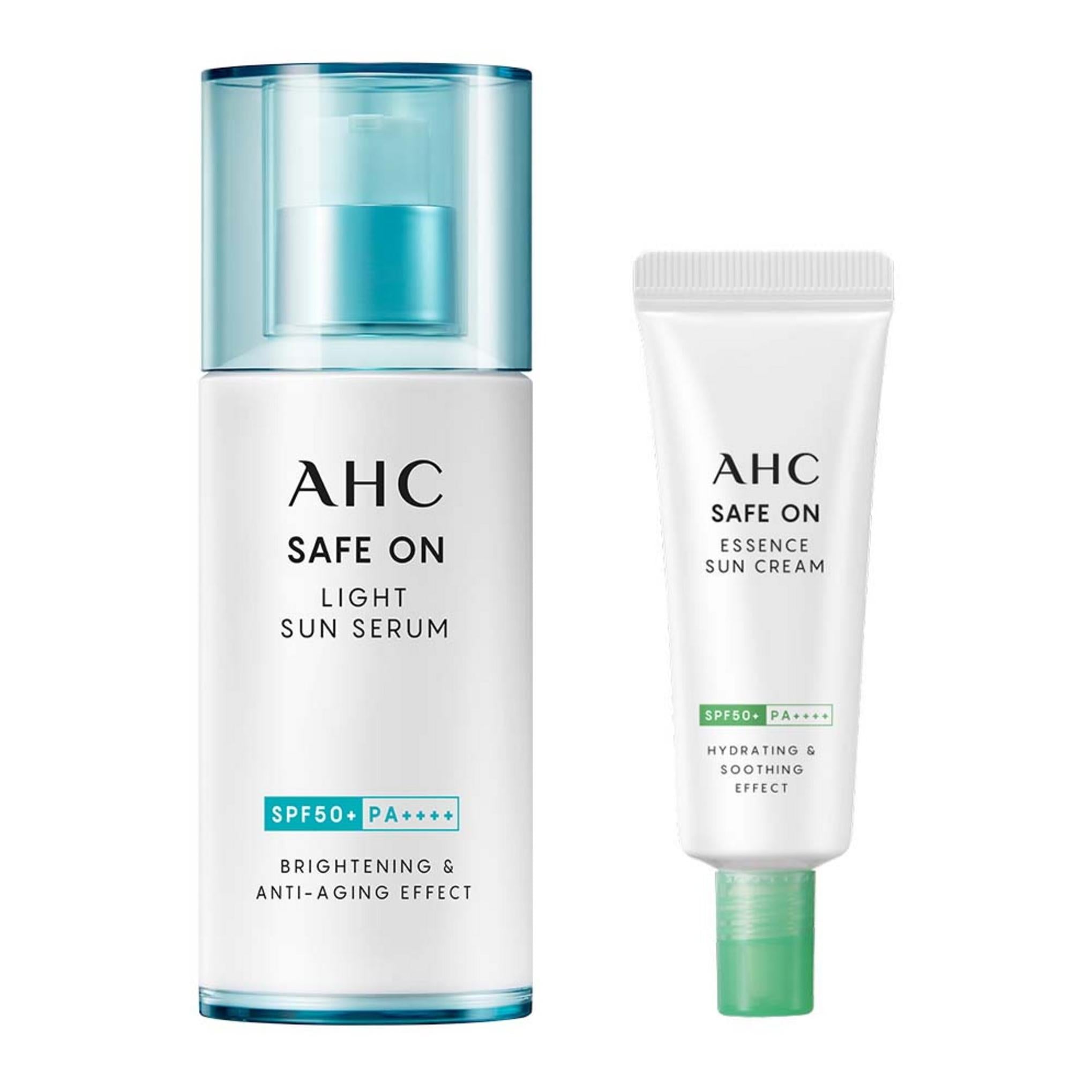 AHC Safe-On Light Siero solare SPF50+ PA++++ 40 ml + Essence Crema solare SPF50+ PA++++ 20 ml Set