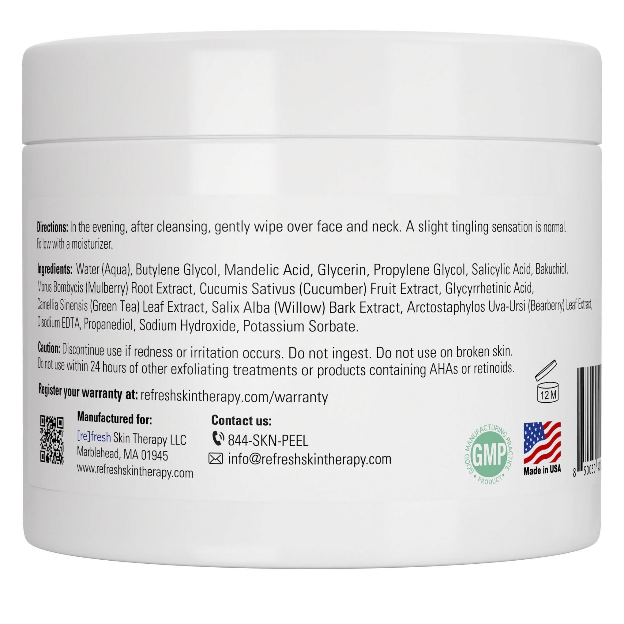 Освежающие терапевтические пилинговые салфетки для сияния кожи