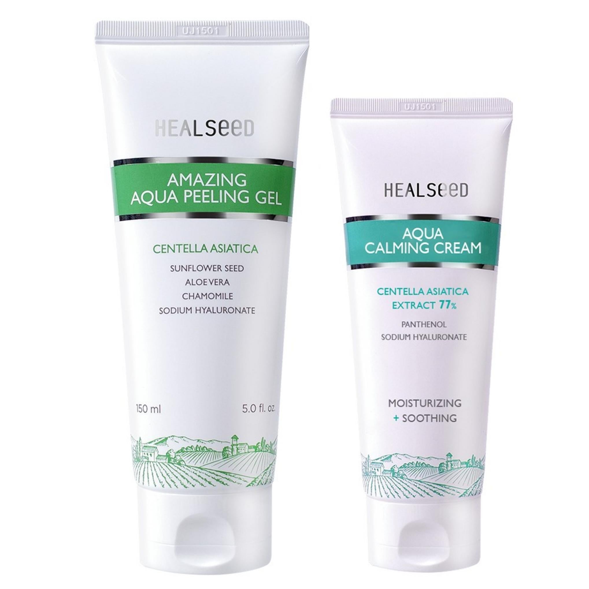 Heal Seed Gel Esfoliante Aqua 150 ml + Creme Calmante Hidratante 60 ml