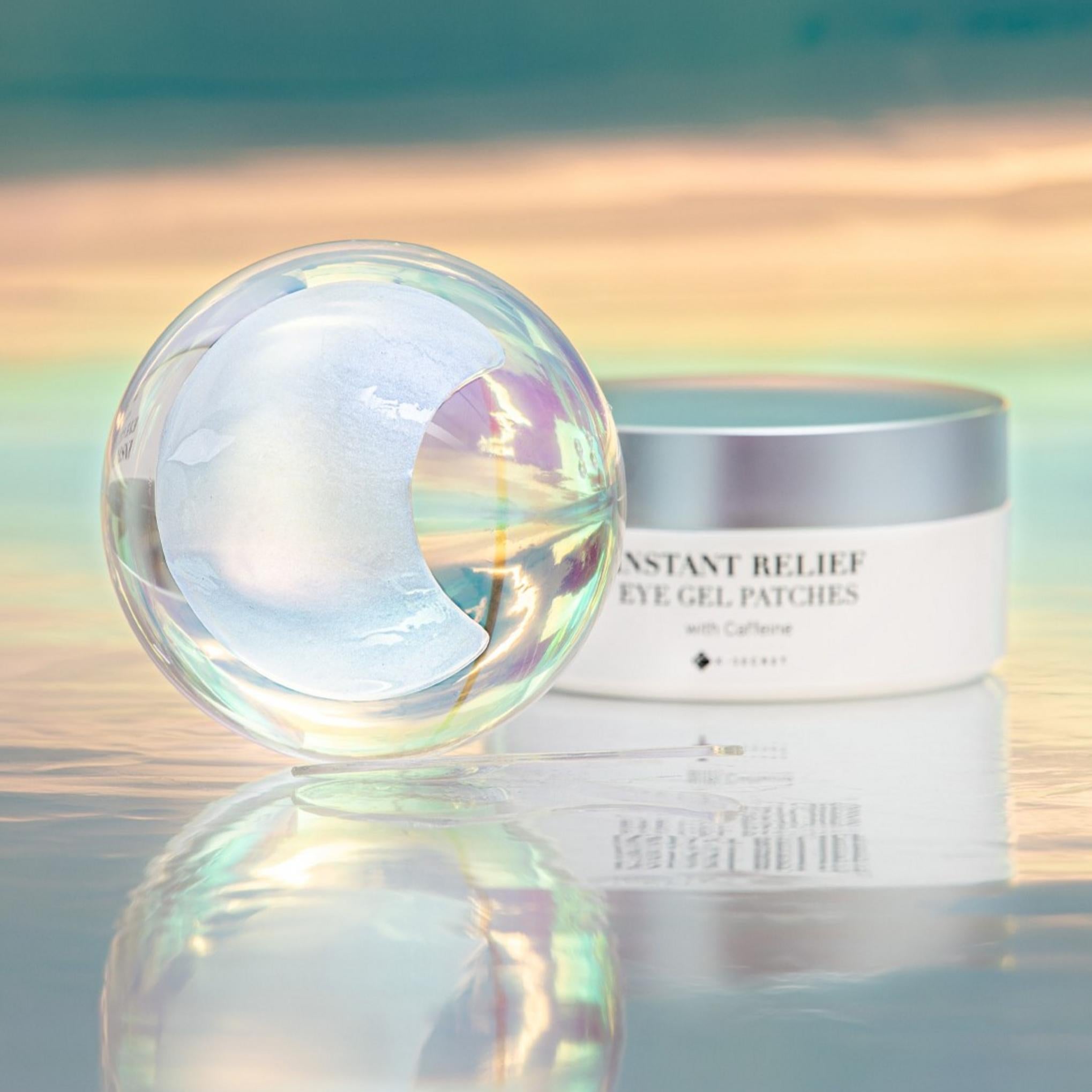 Parche para ojos con cafeína Ksecret (parche revitalizante) Cuidado del melasma Arrugas debajo de los ojos Levantamiento de arrugas glabelares