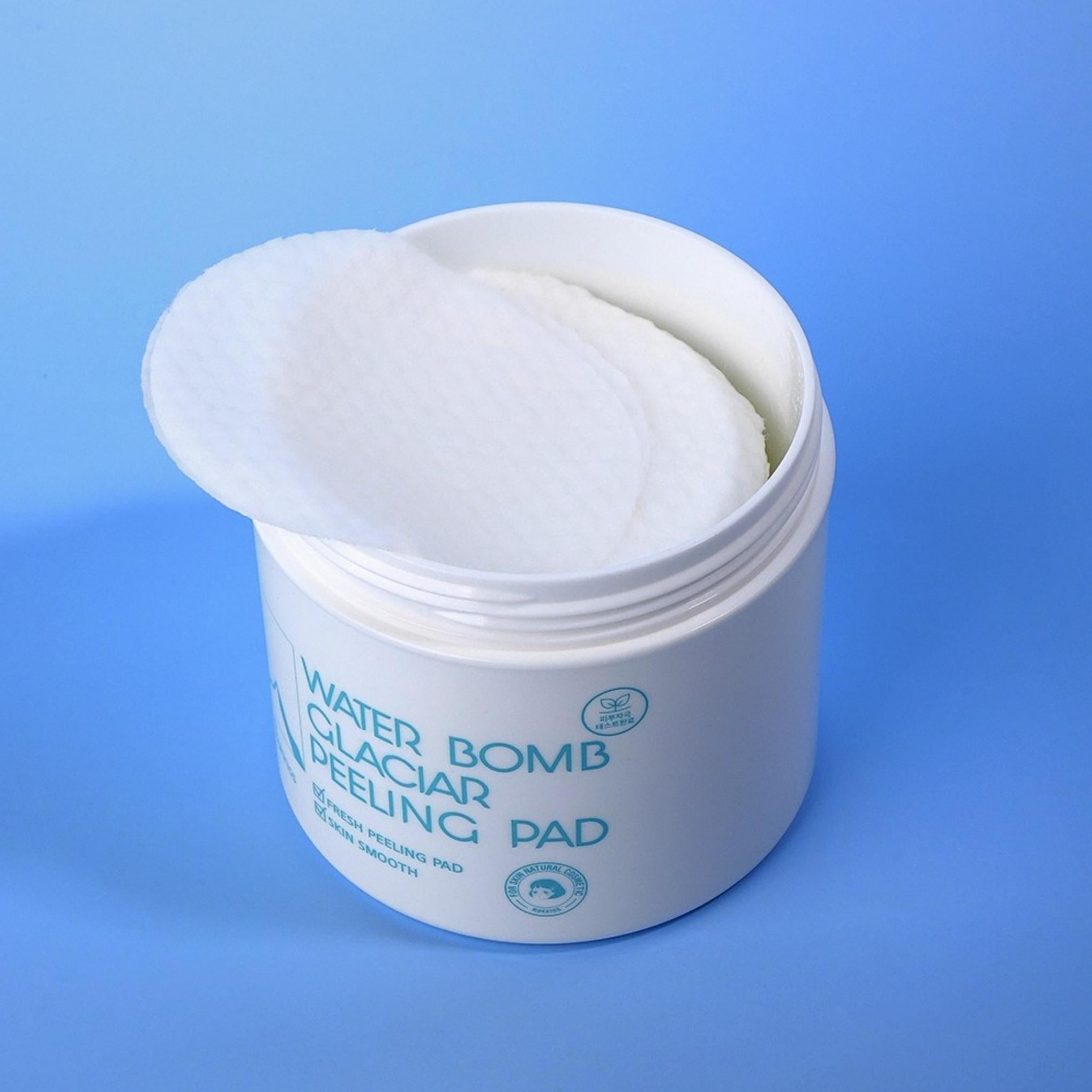 Rocky's Water Bomb Glacier Water Слабокислотные подушечки для пилинга, 70 листов