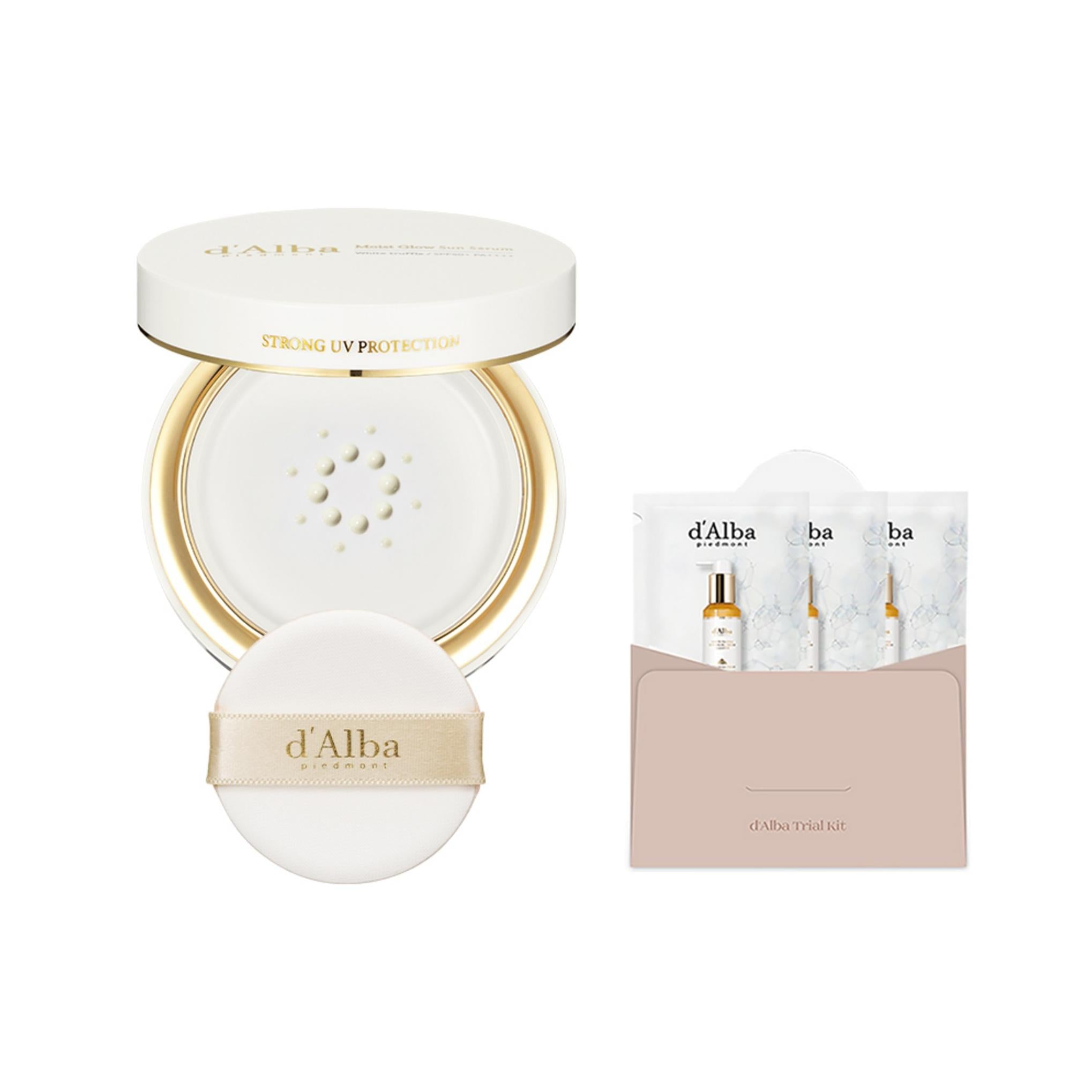 Dalba Sérum Pact Type 13ml SPF50+ PA++++ Éclat Hydratant + Sérum Nettoyant 3ml x 3p Ensemble