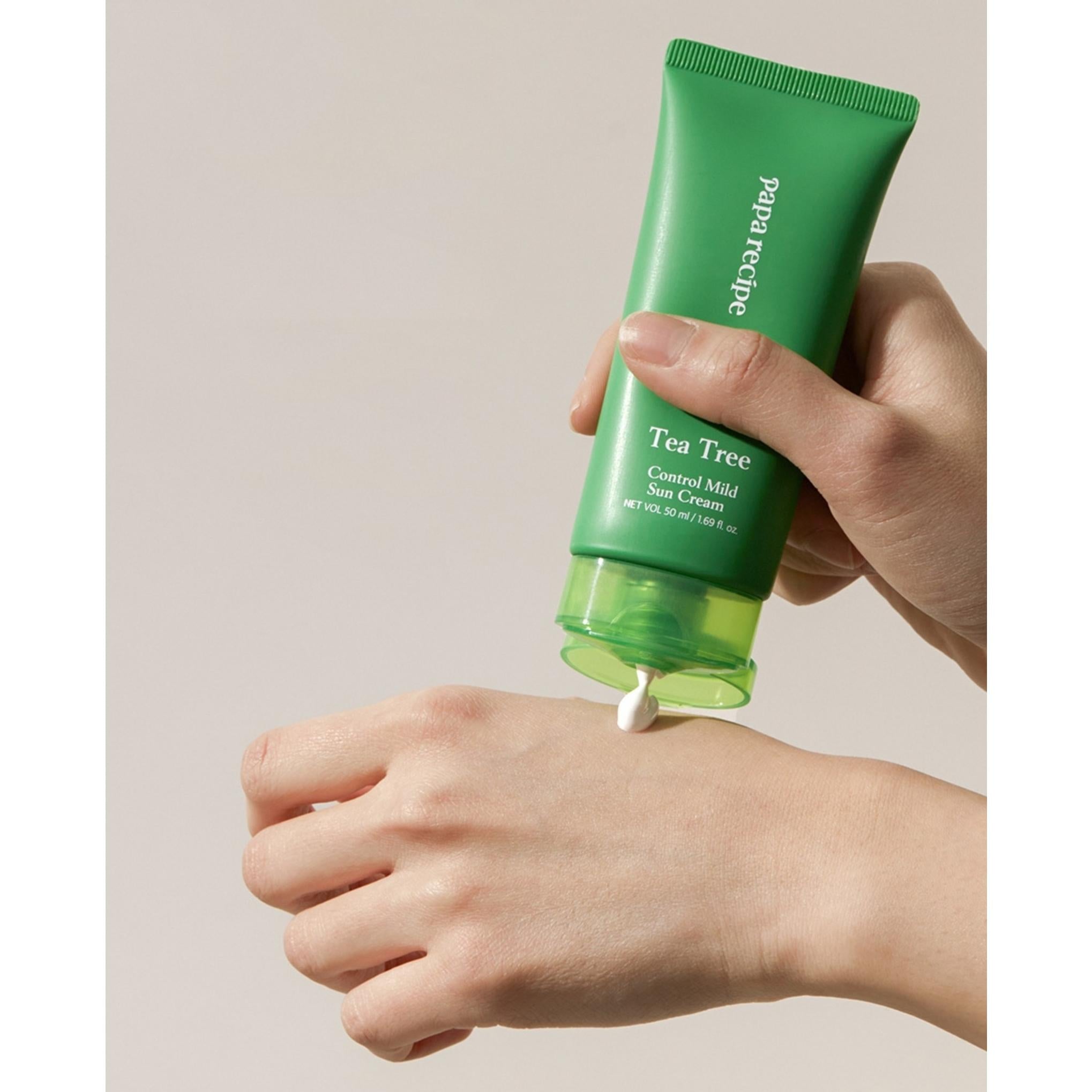 パパレシピ ティーツリー コントロール マイルド サンクリーム SPF50+ PA++++