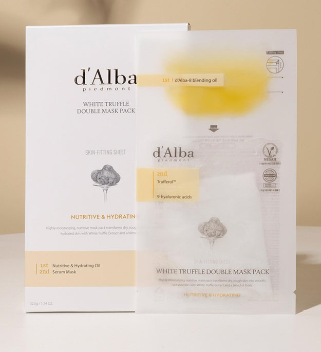 Dalba White Truffle Double Nourishing Moisturizing Mask Pack 20p + Weak Acidic Gel Cleanser 3ml x 5p Set