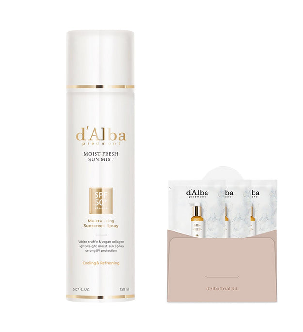 Dalba Moist Fresh Sun Mist SPF50+ PA++++ 150 ml + Crème nettoyante à l'huile de retour de truffe blanche 3 ml x 3p