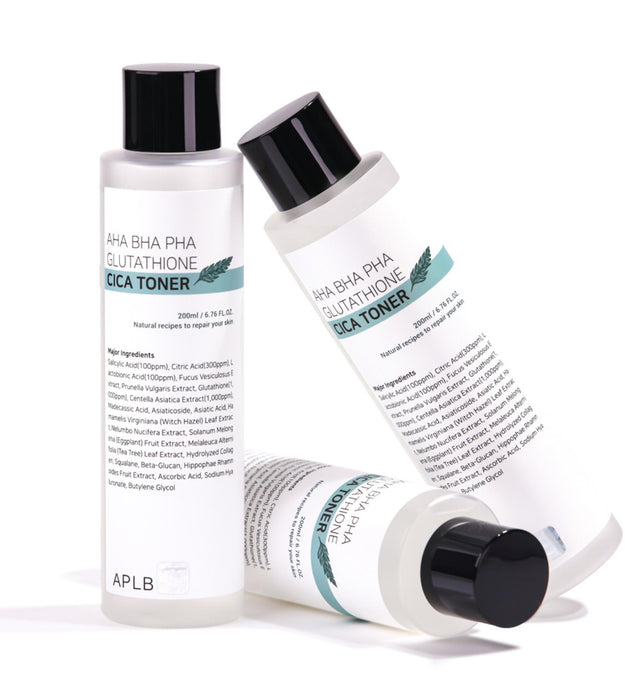 ApleB AHA BHA PHA Glutathione Cica Toner