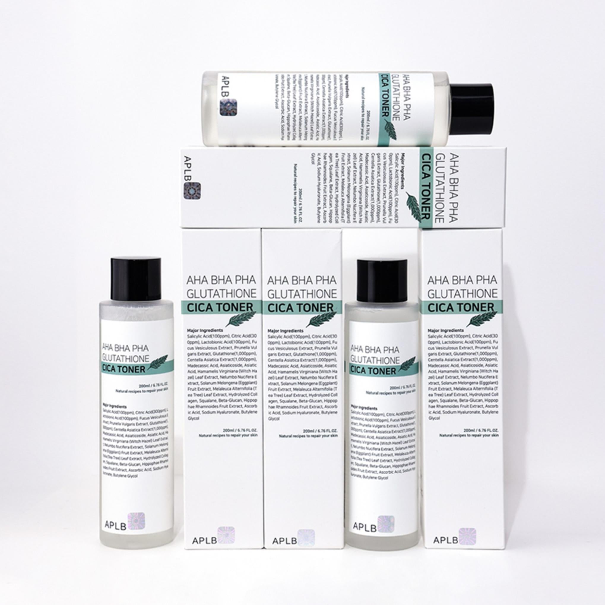 ApleB Tonico AHA BHA PHA Glutatione Cica