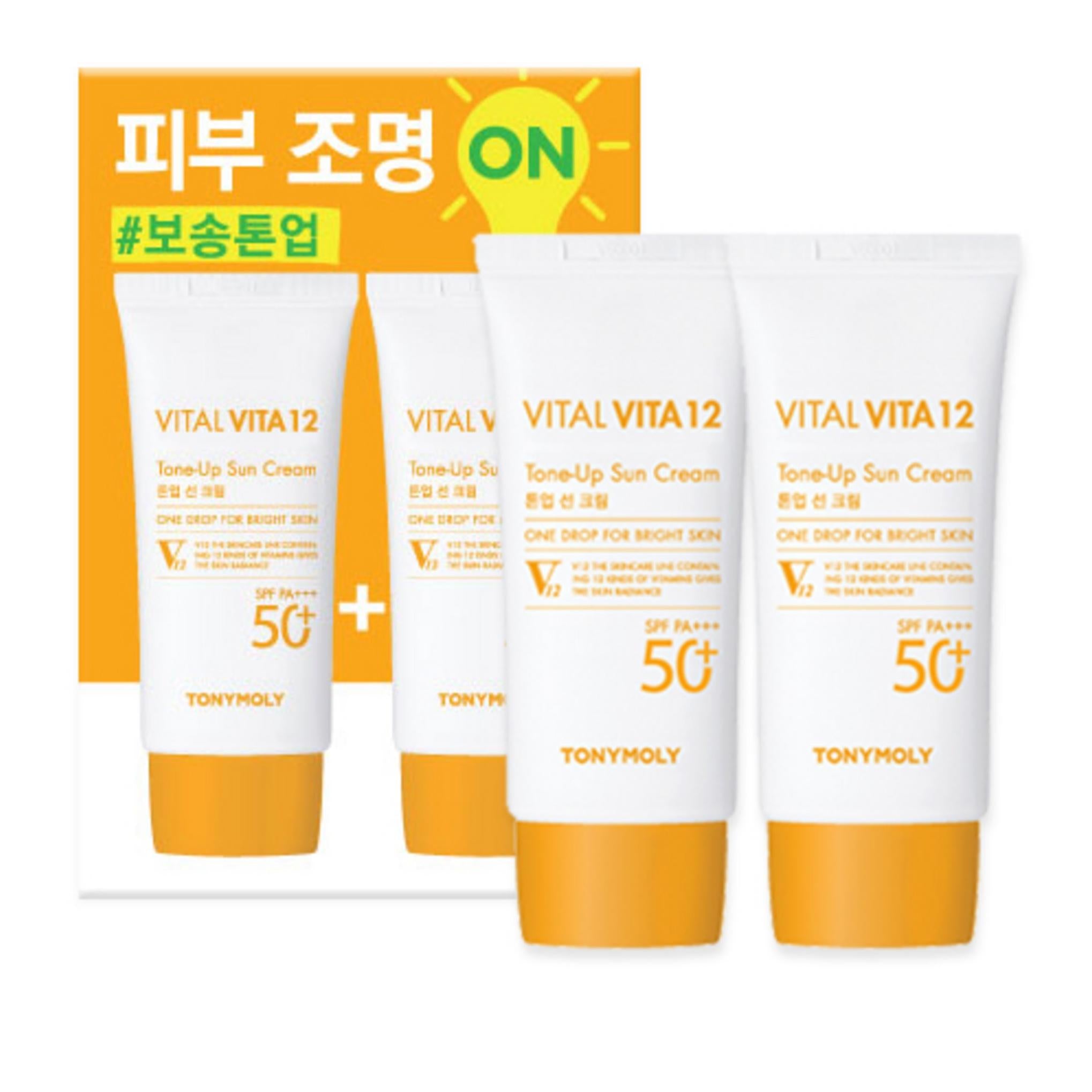 TONY MOLY Vital Vita 12 Tonlayıcı Güneş Kremi SPF50+ PA+++ 50ml x 2p Set