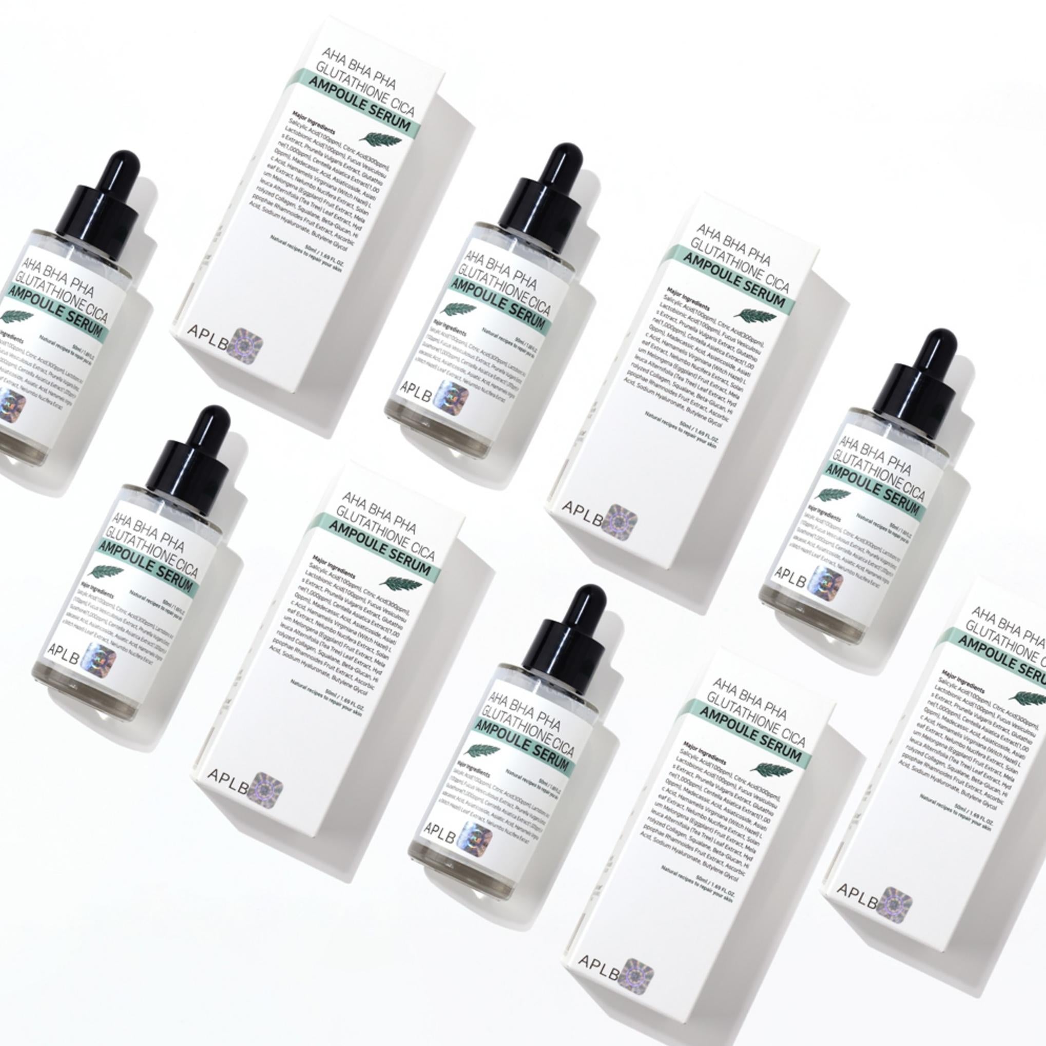 ApleB AHA BHA PHA Glutathione Cica Ampoule Serum