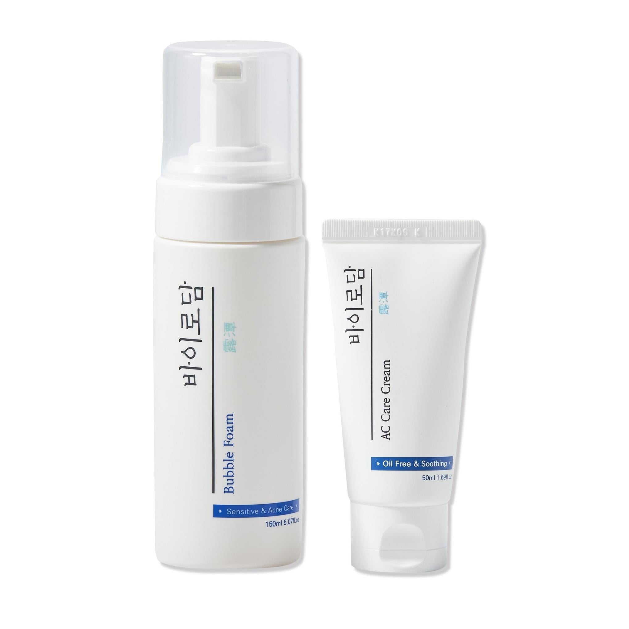 Set di cosmetici delicati per adulti con pelle sensibile ipoallergenica, schiuma a bolle + crema per la cura Virodam